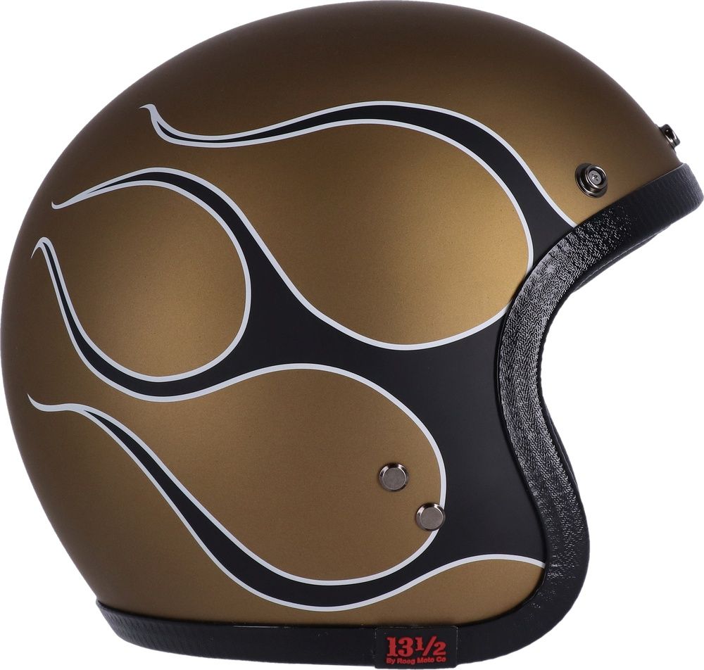 1312MotorradJethelmSkullBucketHelmetDRE0037FlamesMatteGold-XS