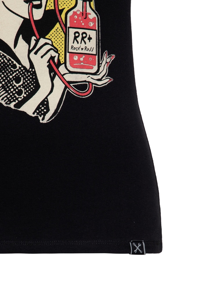 QueenKerosinDamenBasicT-ShirtYourMyBloodtypeQKI31003