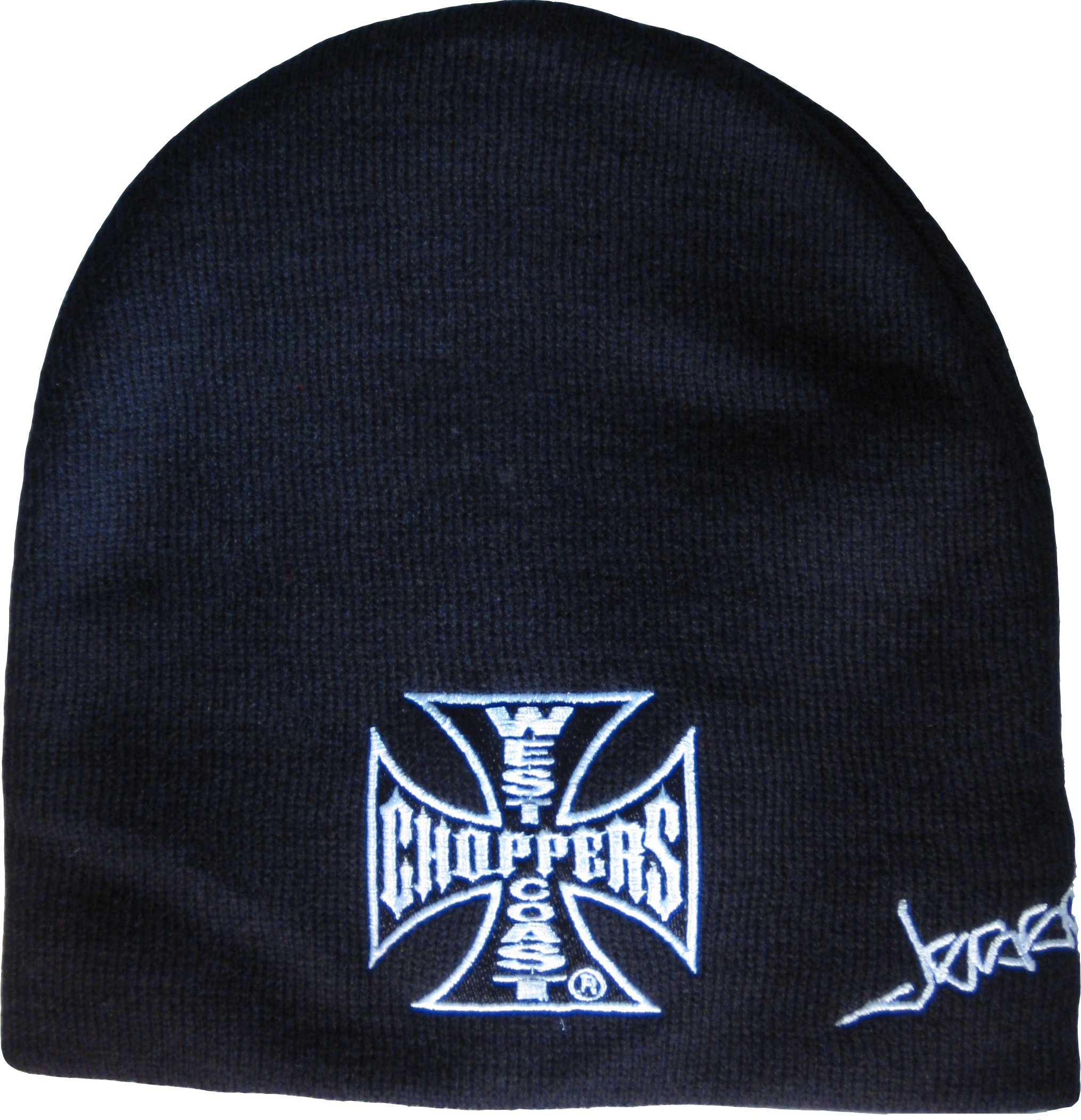 WCCWestCoastChoppersBeanieIronCross