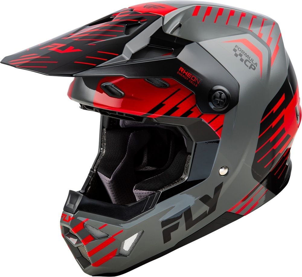 FlyRacingMotorradOffroadHelmFlyHelmetFormulaCpSlice70003Grey-Red-Black-XS