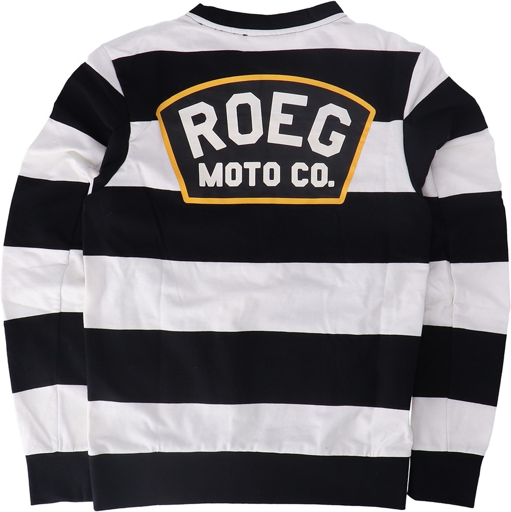 RoegHoodedSweatshirtShawnPocketSweatWhiteBlack-S