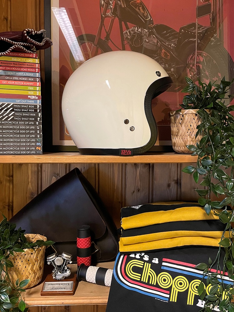 1312MotorradJethelmSkullBucketHelmetDRE0037VintageWhite-XS