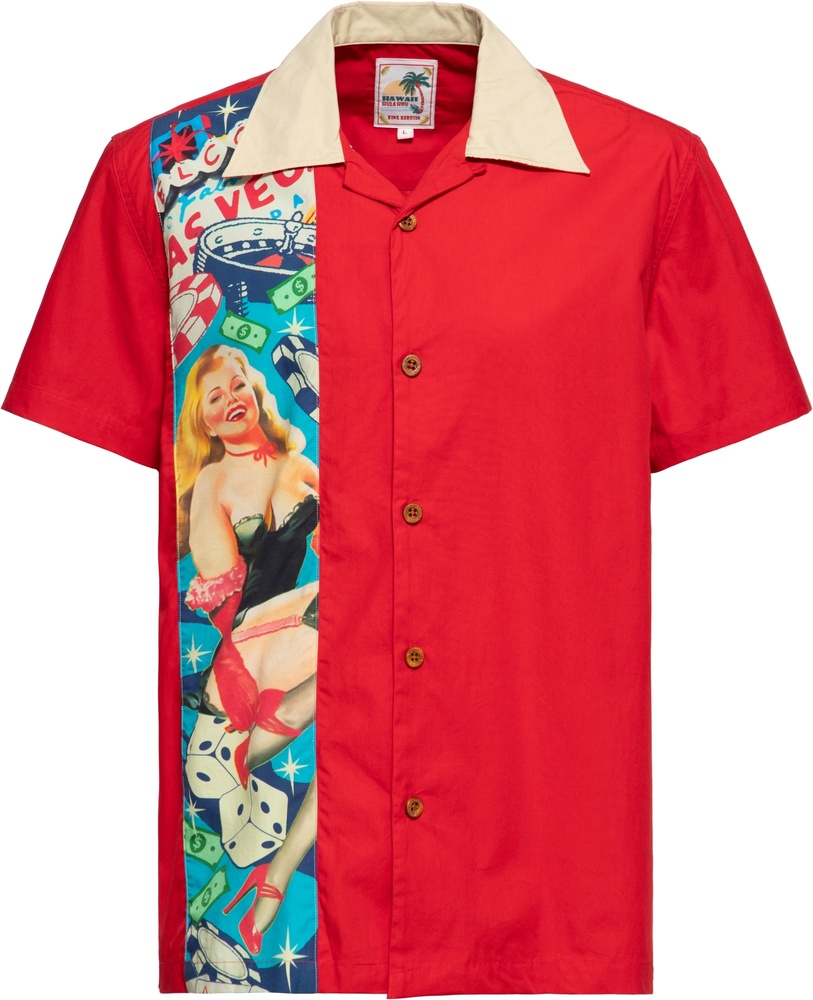 KingKerosinTropicalHawaiianStyleHemdAopKKU35002
