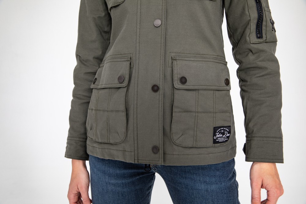 JohnDoeDamenMotorradJackeWomenExplorerOlive-XXL