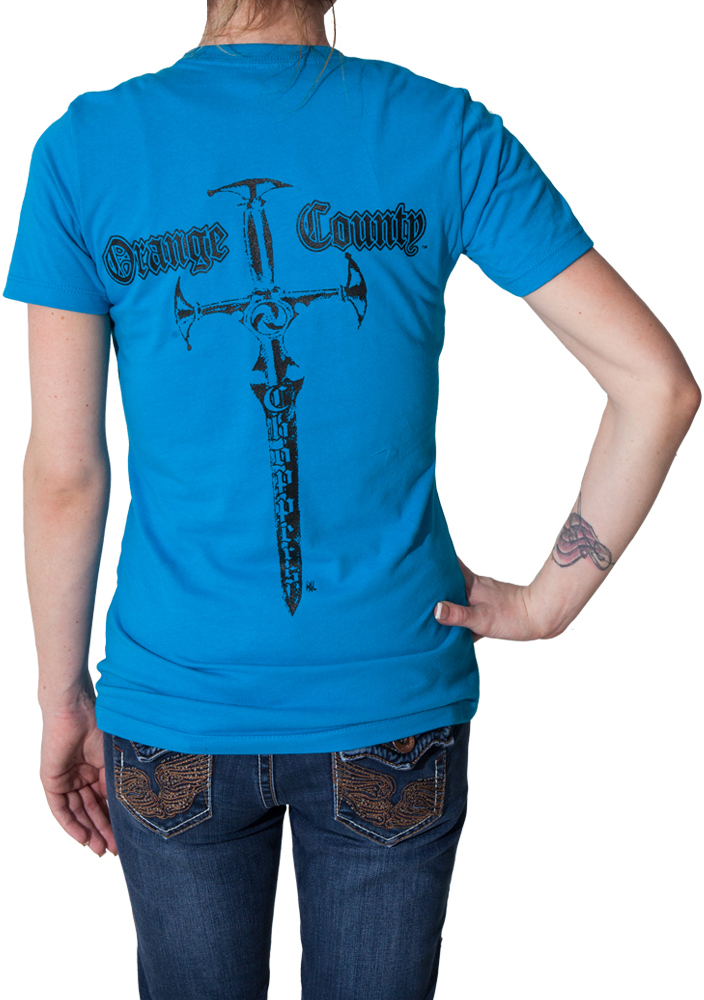 OCCOrangeCountyChoppersFemaleShirtClassicSwordBlue