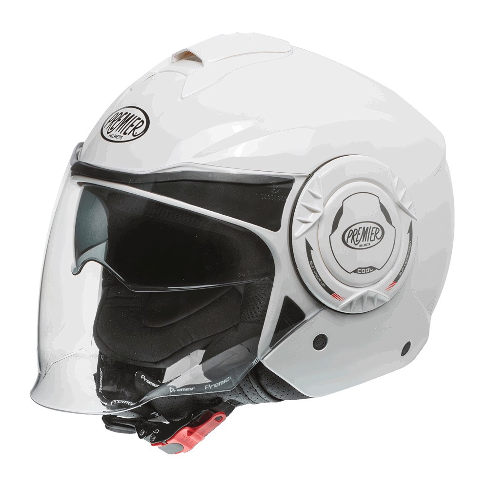 PremierMotorradHelmCoolHelmeU8White