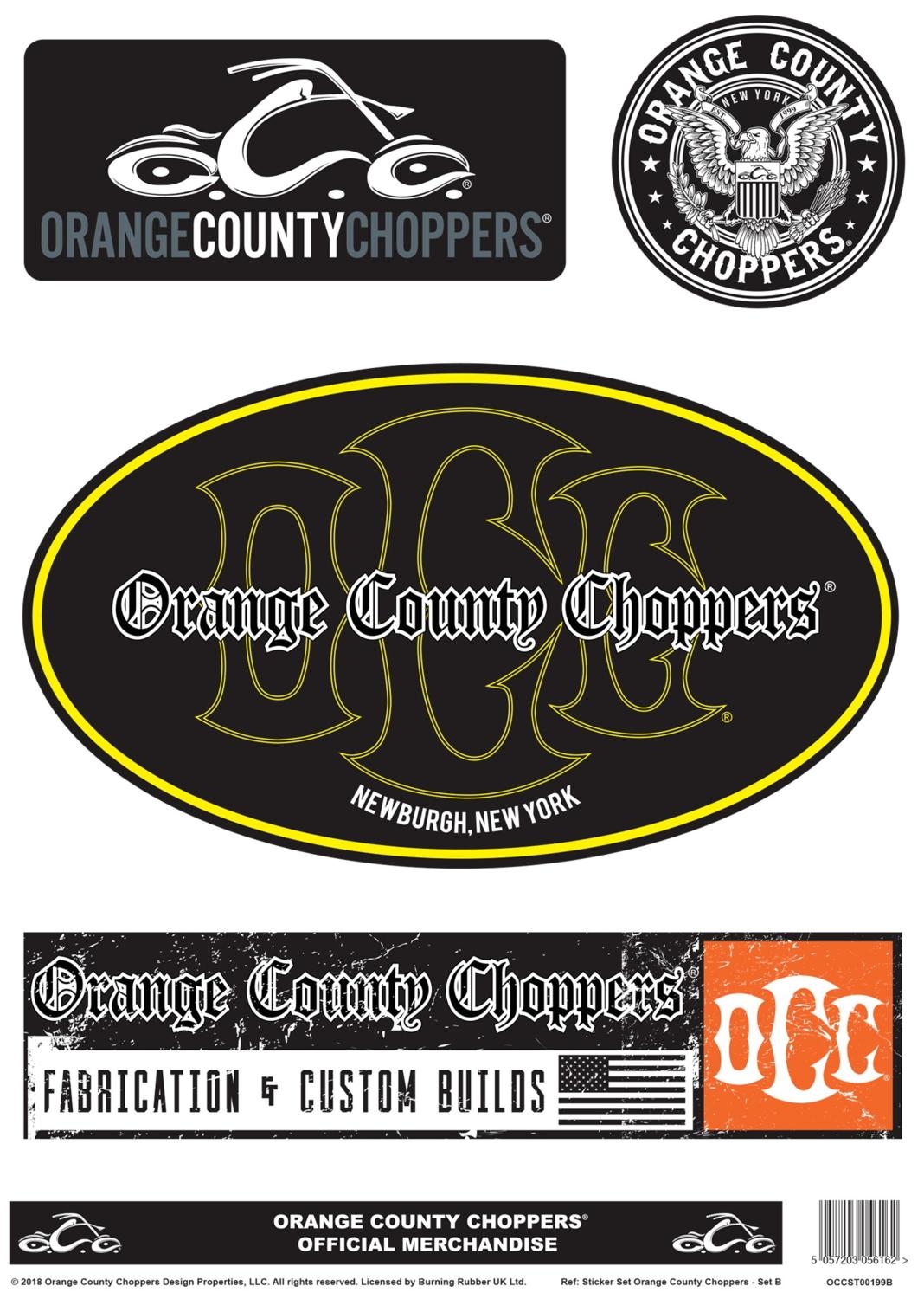 OCCOrangeCountyChoppersStickerSetBA4Sheet