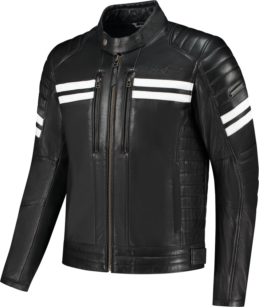 RustyStitchesMotorradJackeSteve68205Black-White-S