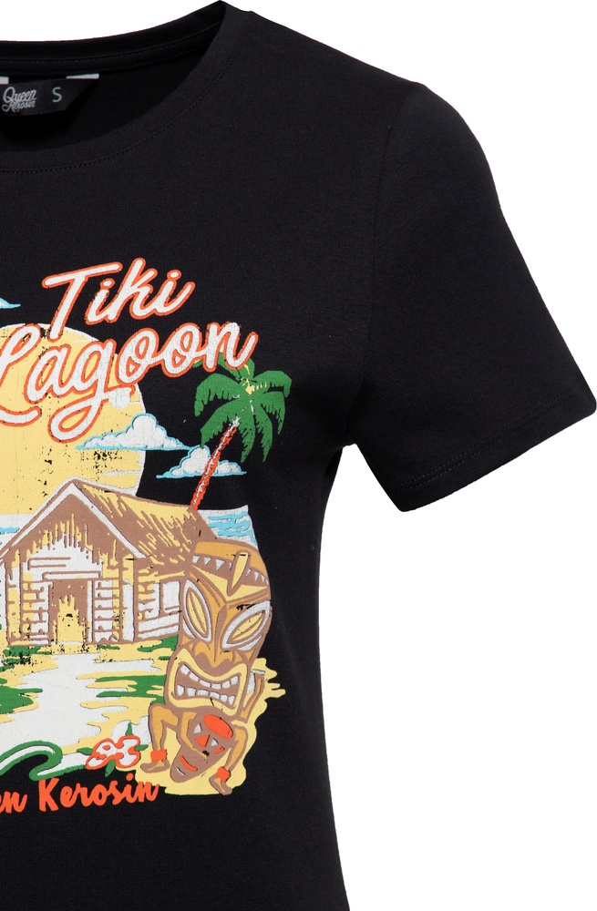 QueenKerosinDamenBasicT-ShirtTikiLagoonQKU41012
