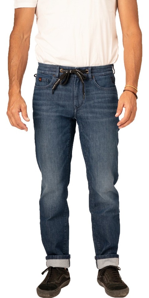 RidingCulturebyRokkerMotorradhoseTaperedSlimMenBlueLT