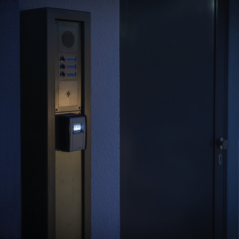 ABUSSchloss787LEDKeyGarage83854Schwarz-Silber