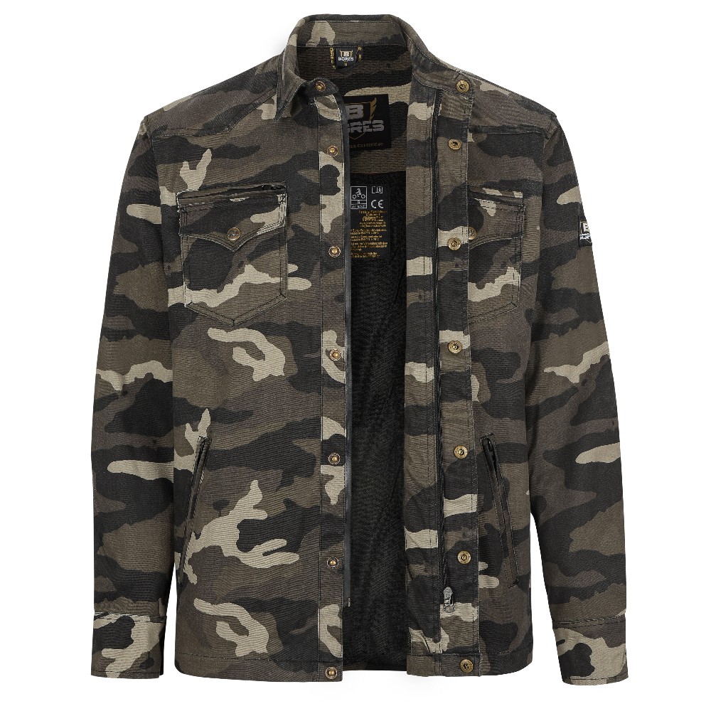 BoresAramid-MotorradhemdMilitary-JackArmyDunkel-Camouflage