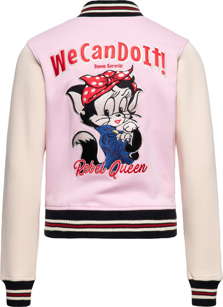 QueenKerosinDamenCollegeSweatJackeWeCanDoItQKU44003