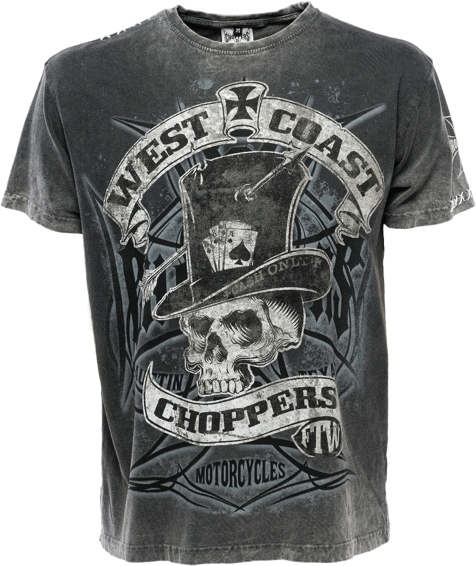 WCCWestCoastChoppersT-ShirtCashOnlyGrey
