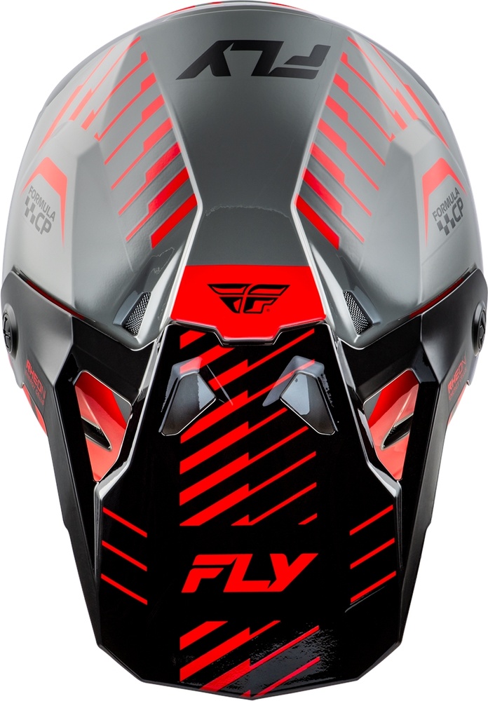 FlyRacingMotorradOffroadHelmFlyHelmetFormulaCpSlice70003Grey-Red-Black-XS