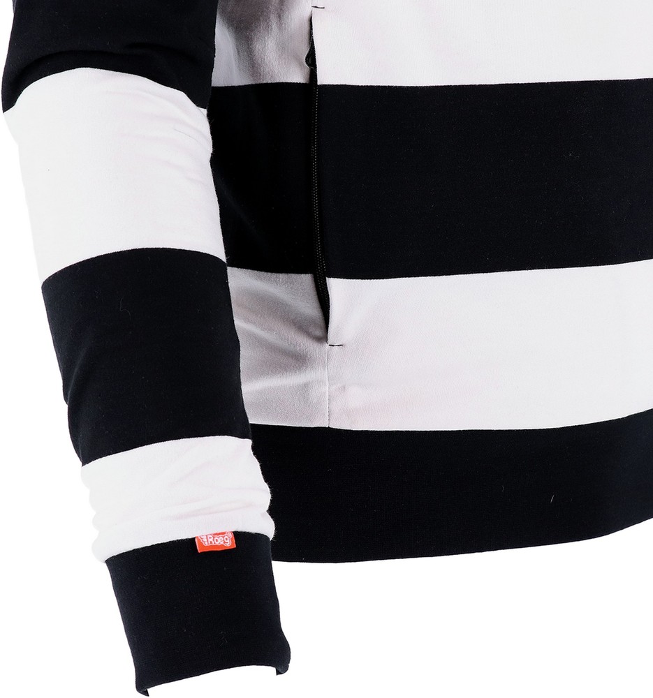 RoegHoodedSweatshirtShawnPocketSweatWhiteBlack-S