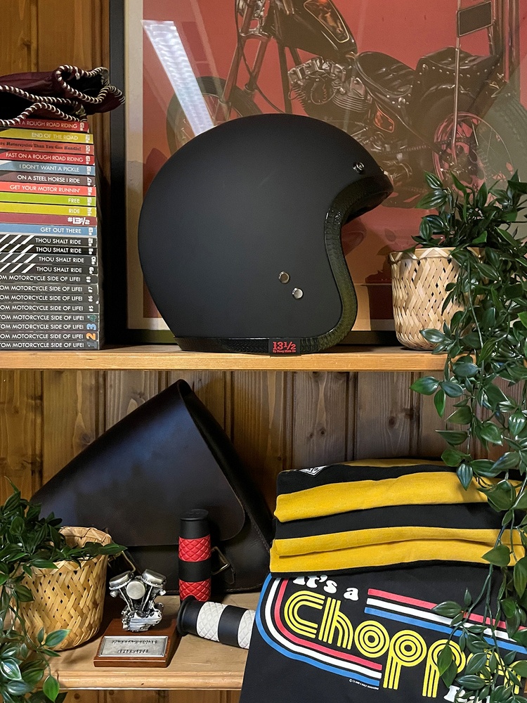 1312MotorradJethelmSkullBucketHelmetDRE0037MatteBlack-XS