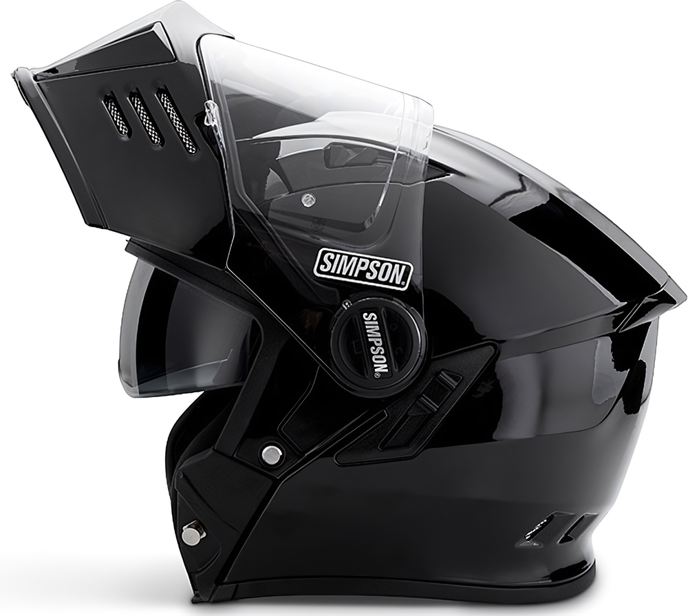 SimpsonMotorradKlapphelmHelmetEce2206Darksome18610BlackMetal-XS