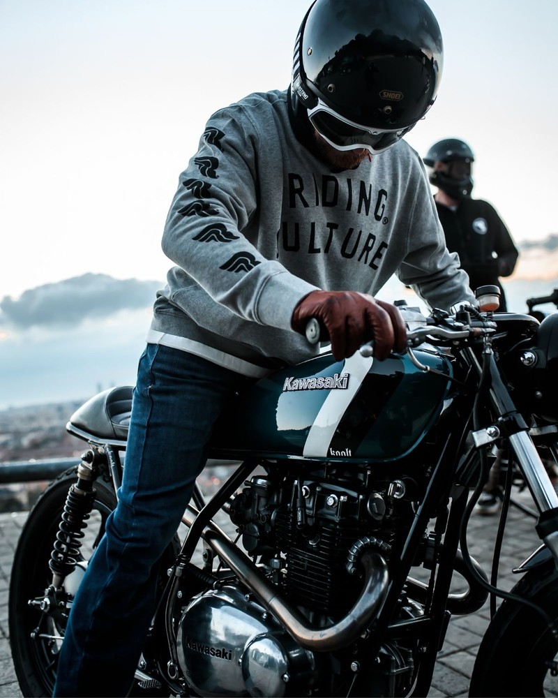 RidingCulturebyRokkerMotorradHoseTaperedSlimMenBlue