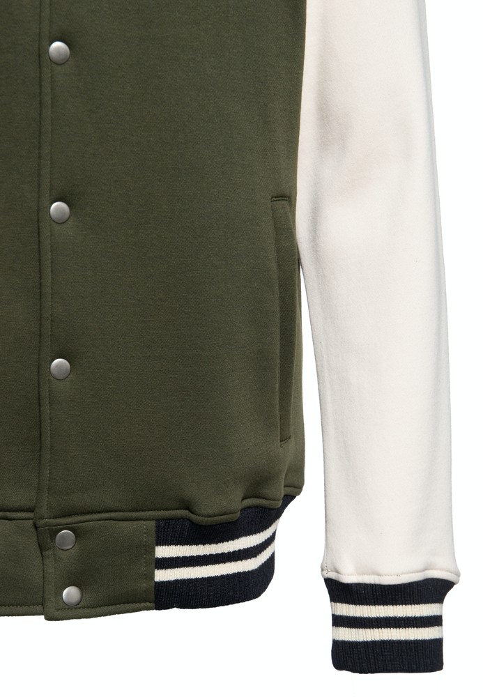 KingKerosinStreetRebelCollegeSweatjackeOlivgrn-3XL