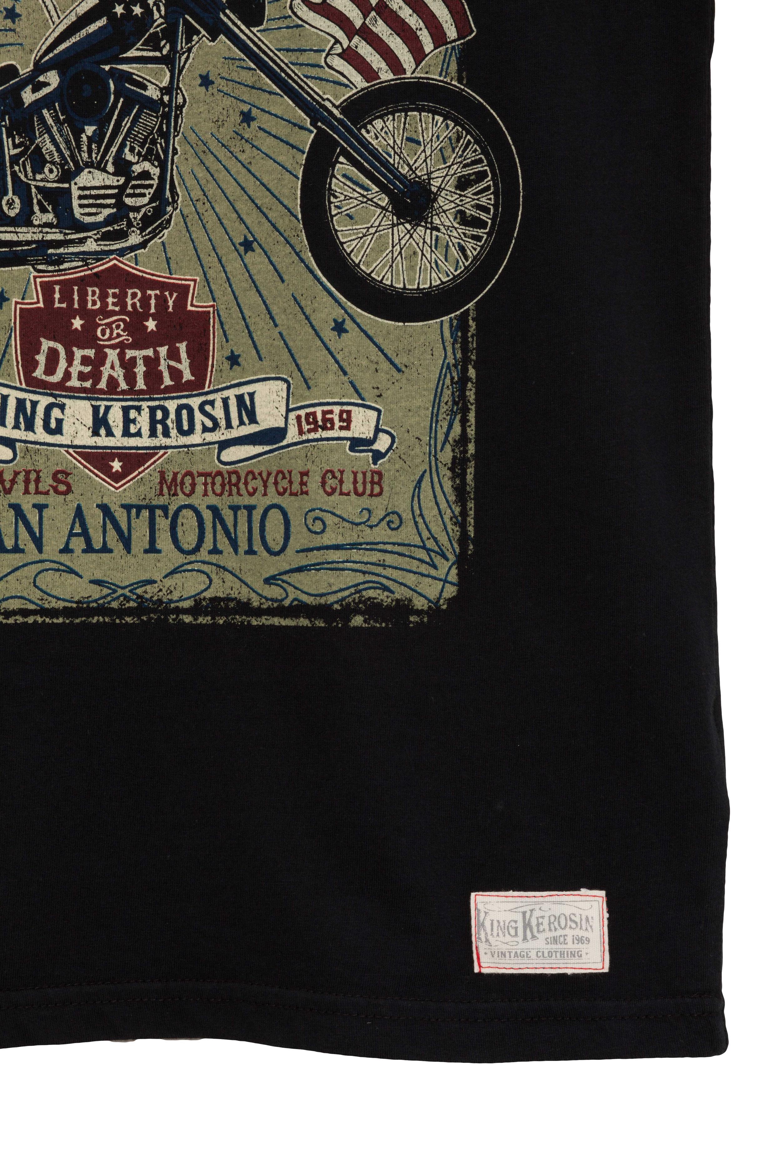 KingKerosinT-ShirtBornToBeFreeBlack