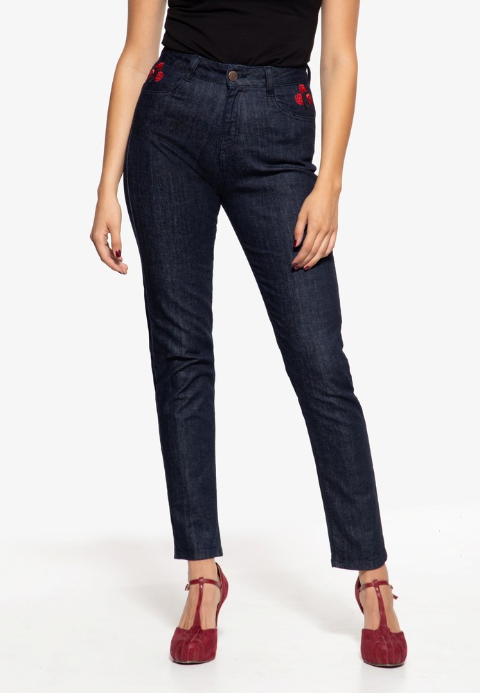 QueenKerosinWesternJeanshoseQKI23001Denim