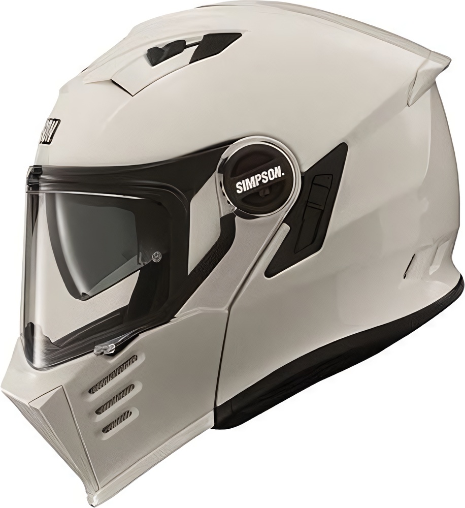 SimpsonMotorradKlapphelmHelmetEce2206Darksome18610White-XS