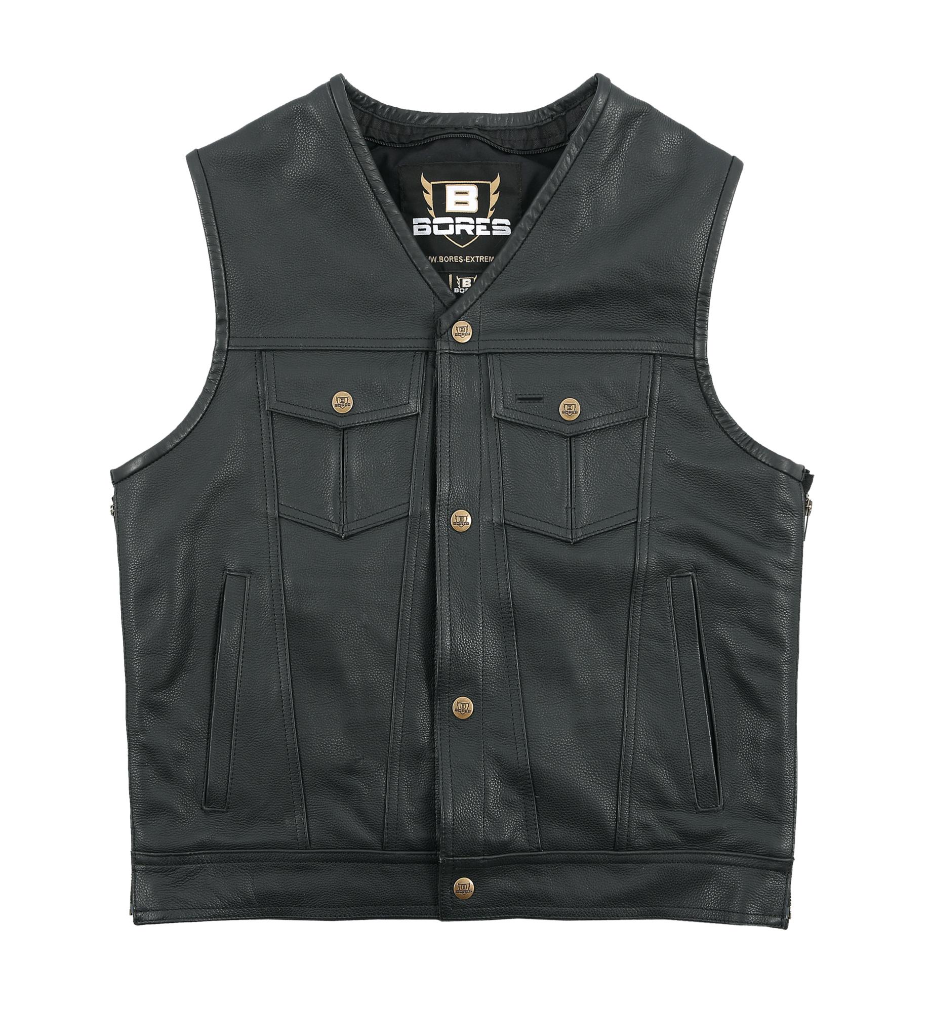 BoresWesteSunride6LederwesteJeans-OptikBlack-6XL