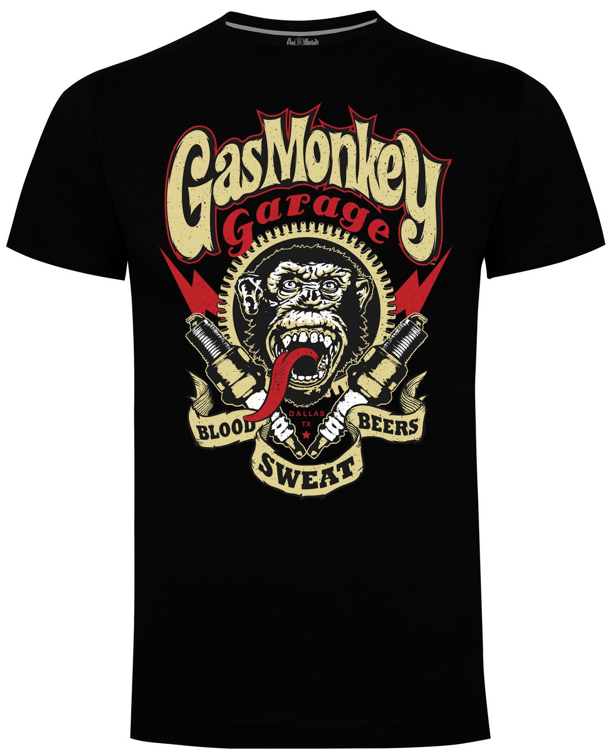 GasMonkeyGarageT-ShirtSparkplugsBlack