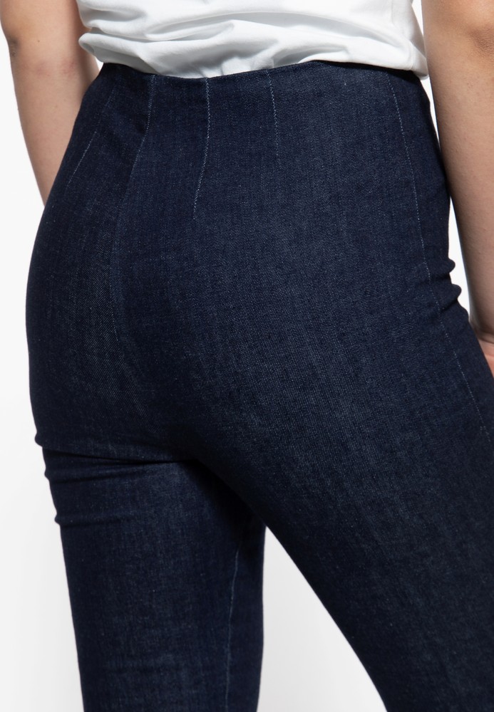 QueenKerosinDamenHighWaistCapriJeanshose