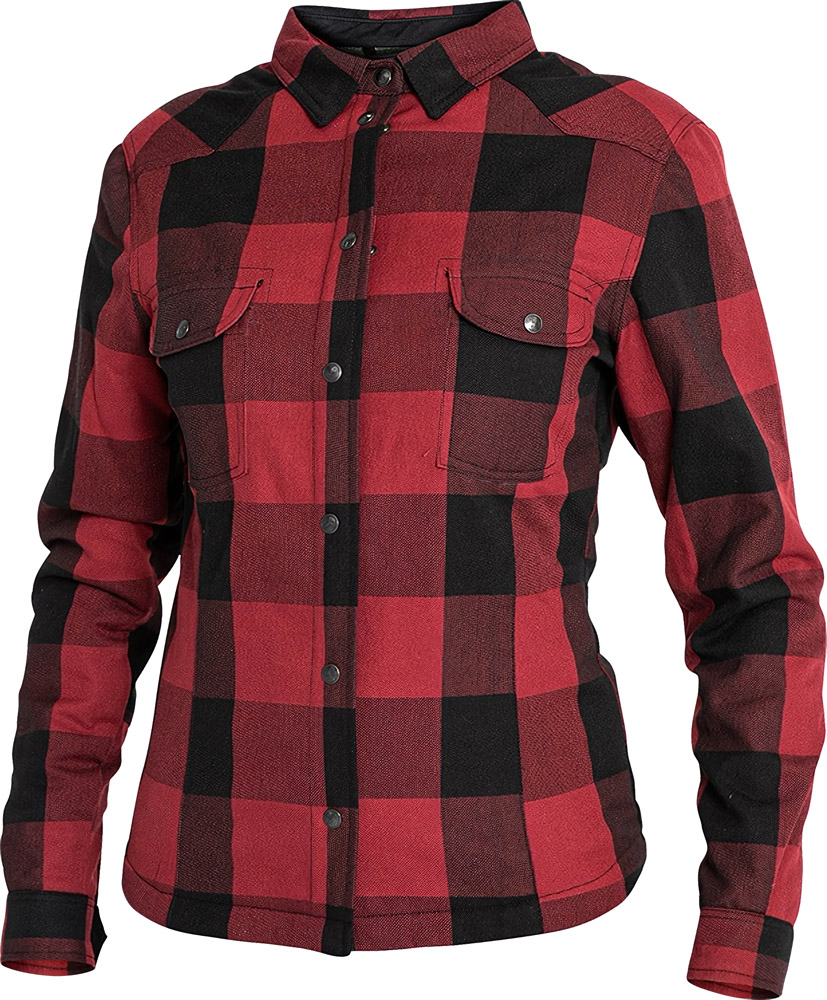 JohnDoeDamenMotorradHemdMotoshirtWomenBlackRed