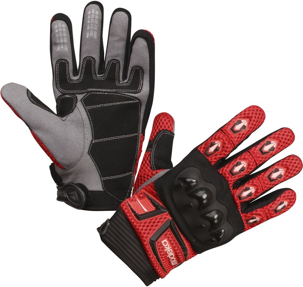ModekaMotorradHandschuheMXTopKids074171SchwarzRot-L