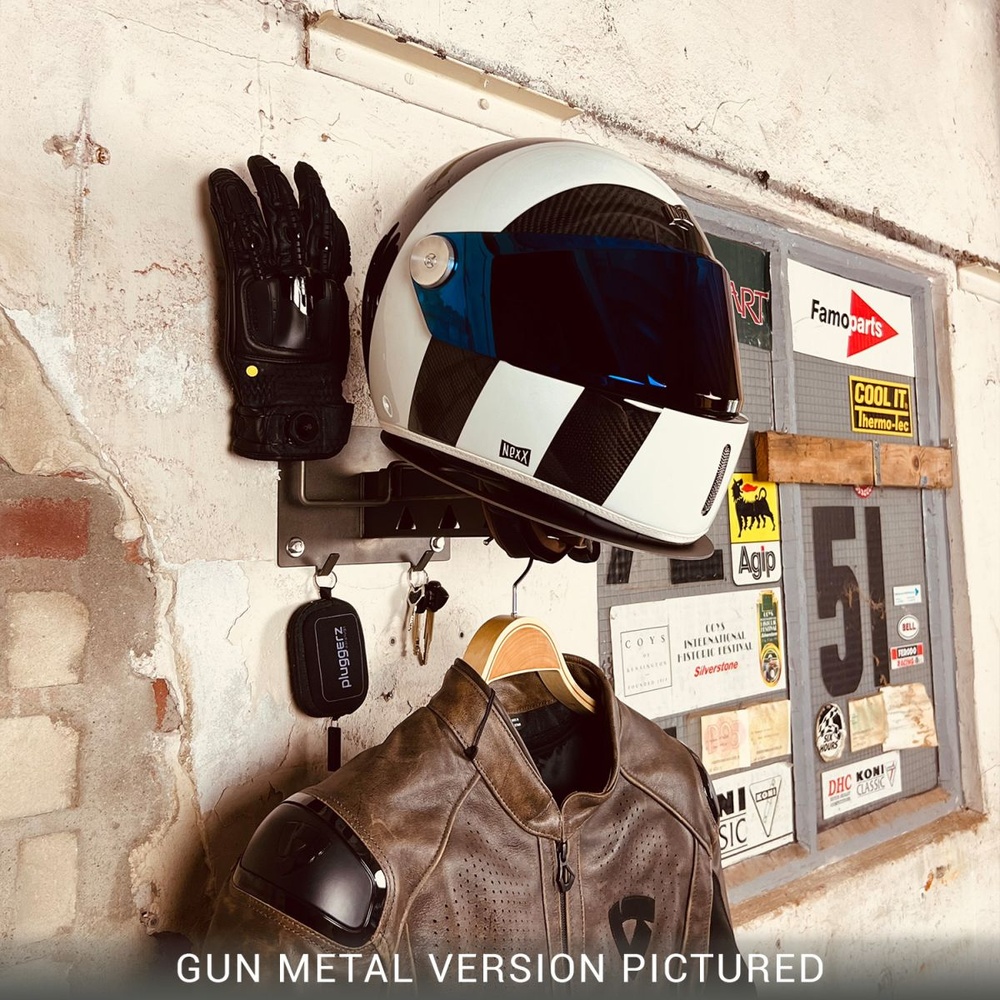 GraySteelWandhalterungGraySteelX7HelmetGearWallMount35100MattBlack