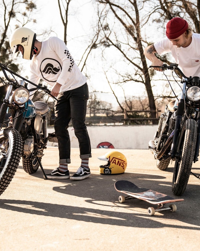 RidingCulturebyRokkerMotorradHoseTaperedSlimMenBlack-W29-L32