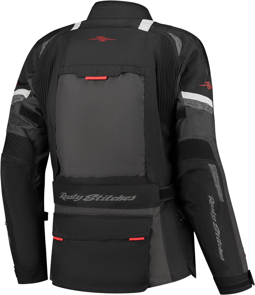 RustyStitchesMotorradJackeCliff68370BlackGreyRed-S