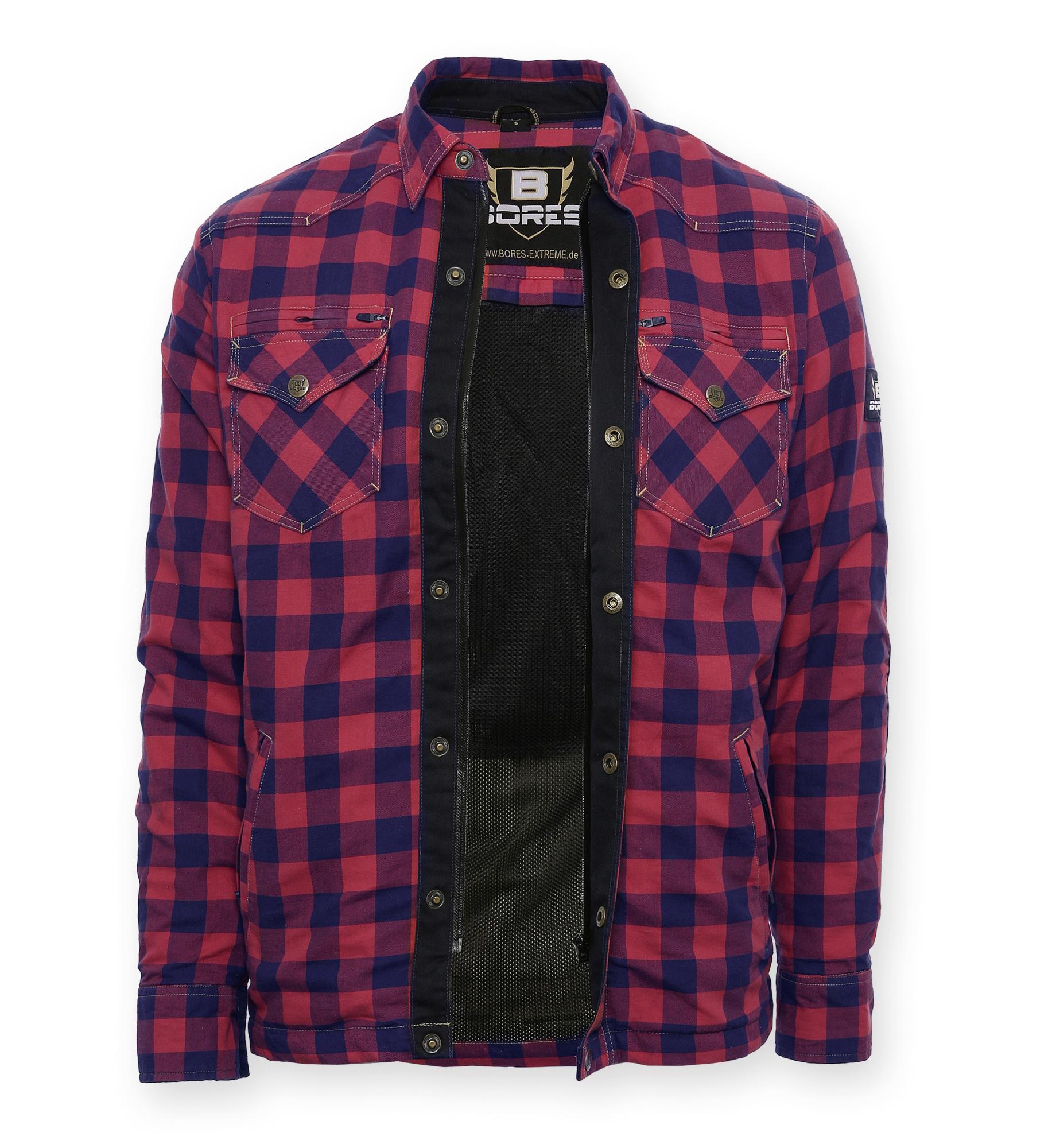 BoresLumberjackPremiumJackeHemdinHolzfllerOptikRedBlue-9XL