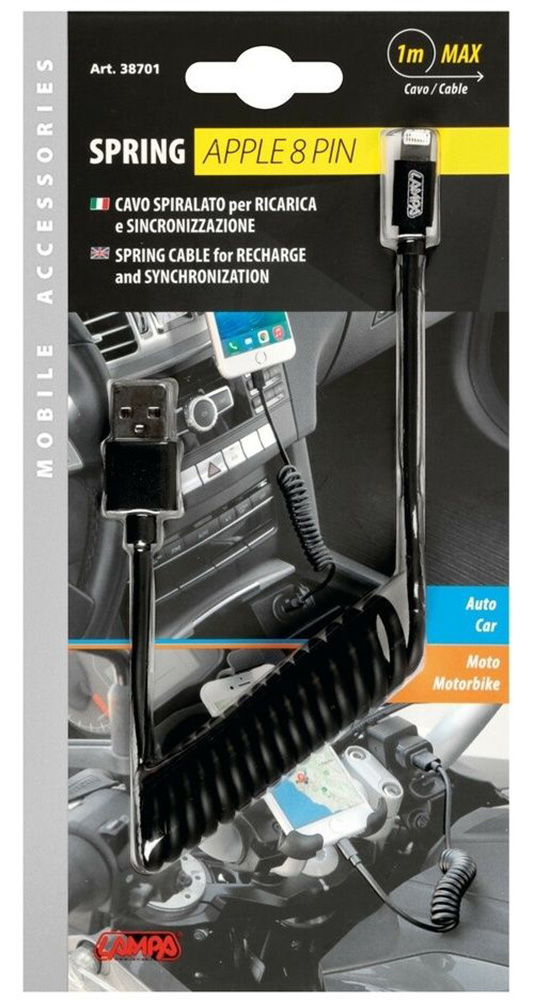 OptilineApple8Pin1MLadekabelBlack