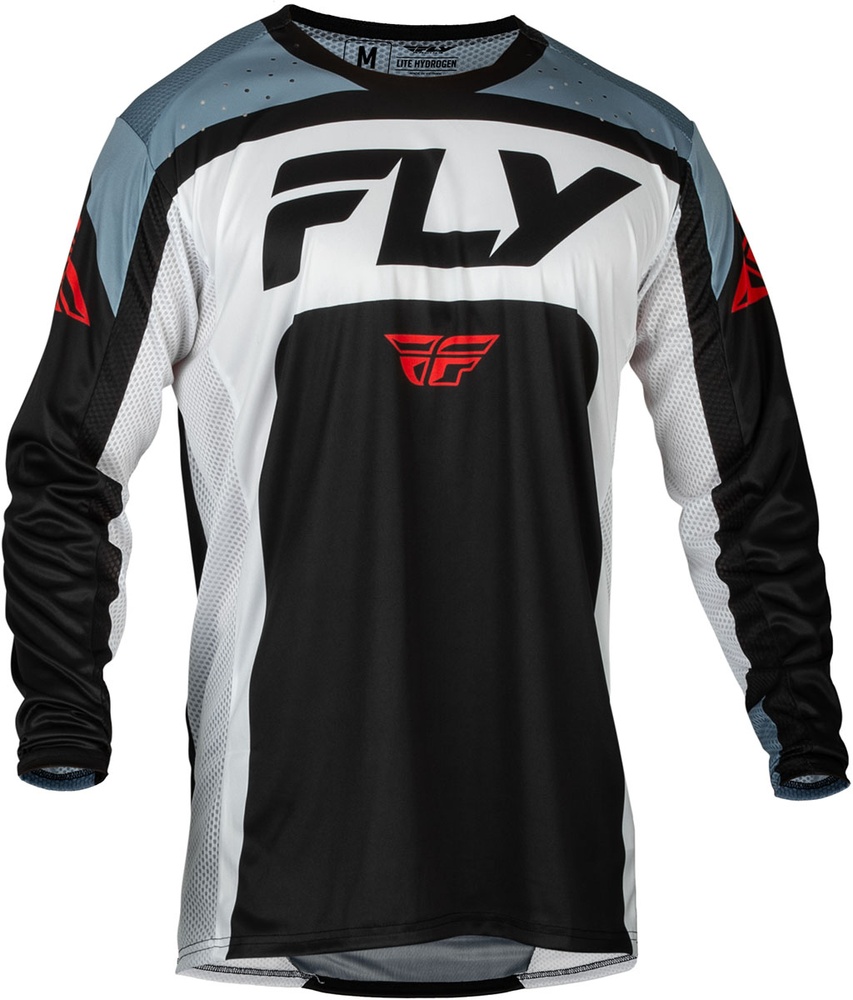 FlyRacingOffroadShirtMX-JerseyLite70200Black-White-DenimGrey-S
