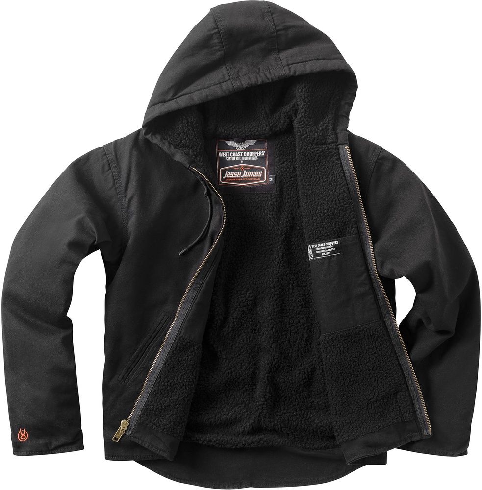 WCCWestCoastChoppersHerrenJackeSherpaLinedCanvasWorkJacketWCCJS164ZW