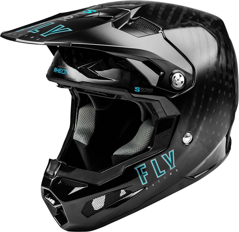 FlyRacingOffroadHelmHelmetFormulaSCarbon70007SolidBlack-XS