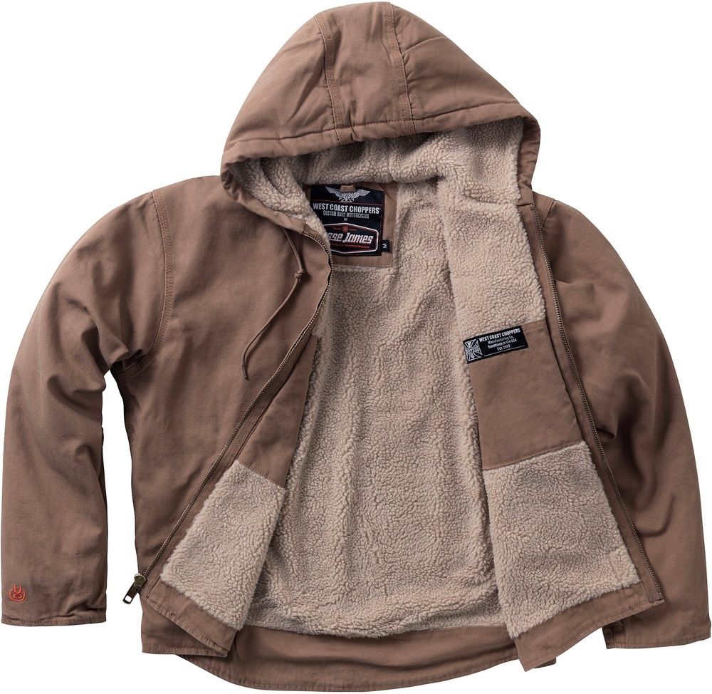 WCCWestCoastChoppersHeavyDutySherpaLinedCanvasWorkJacketWCCJS173GR