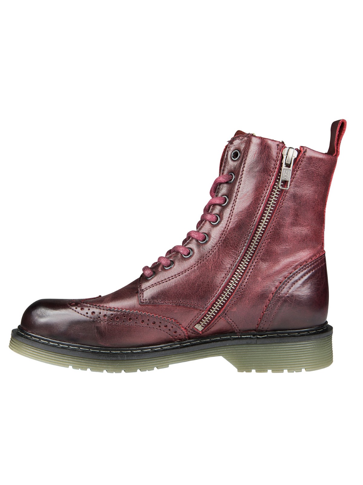 JohnDoeMotorradDamenSchuheSixtyBudapestBordeauxRed-36