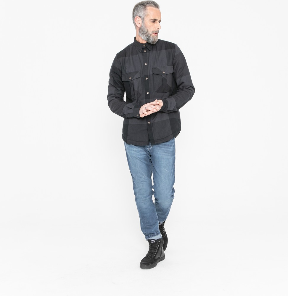 JohnDoeMotorradHemdMotoshirtGreyBlackBigBlock-XXL