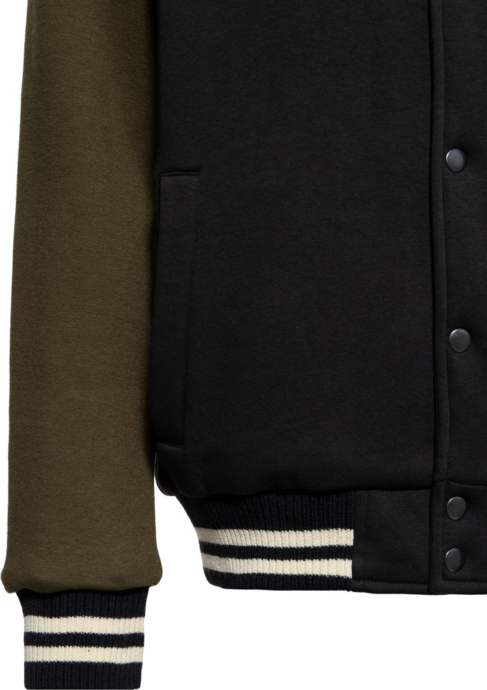 KingKerosinCollegeSweatJackeKKI44062BlackGreen-S