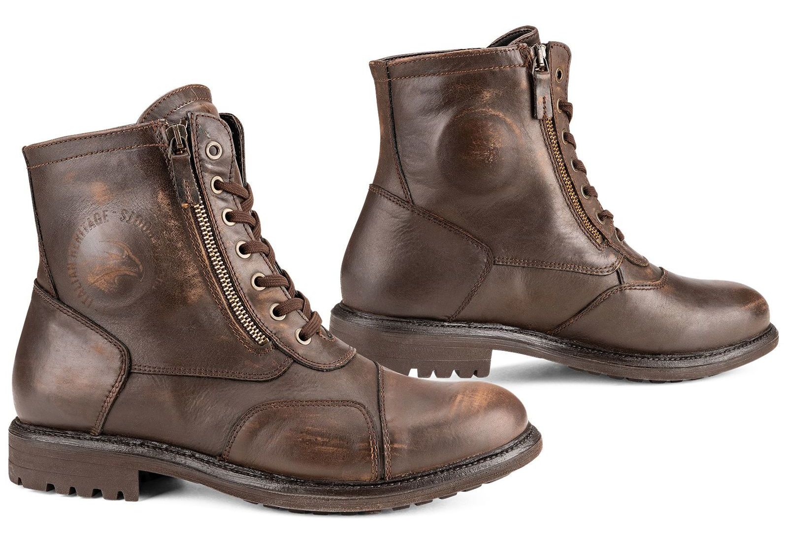 FalcoMotorradSchuheSneakerAviatorWasserdichtBrown