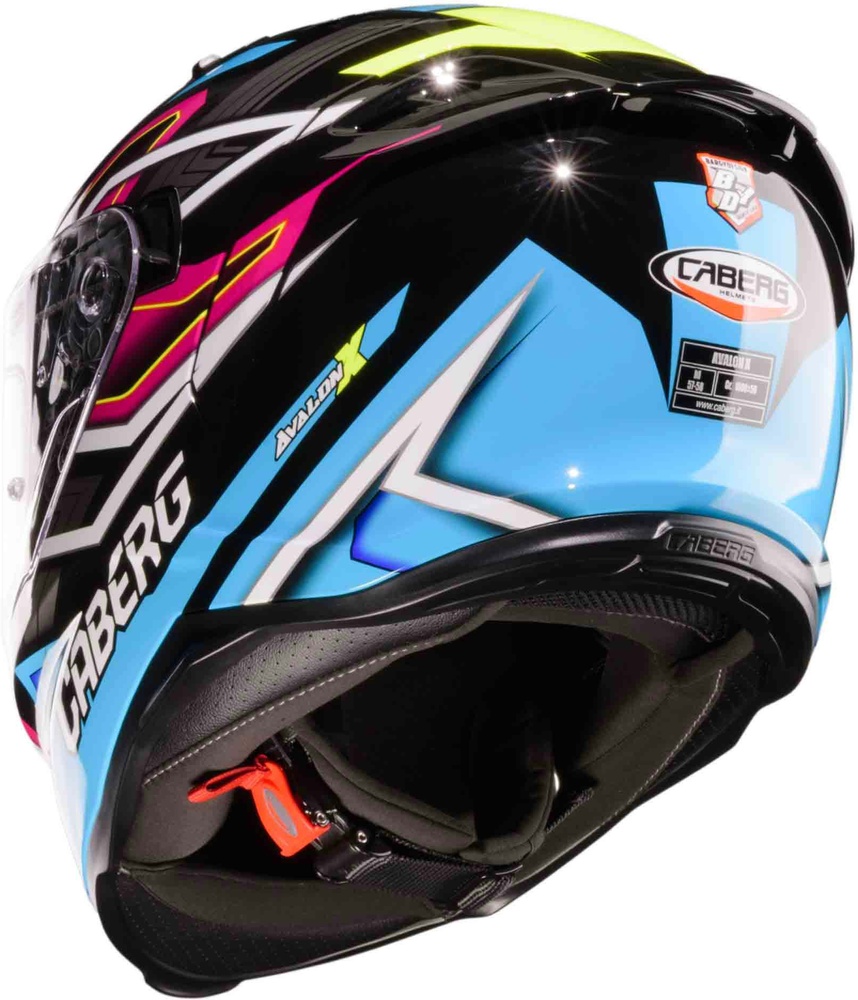 CabergMotorradIntegralhelmAvalonXBramaCa15020SchwarzHellblauFluoGelbFuchsia-L