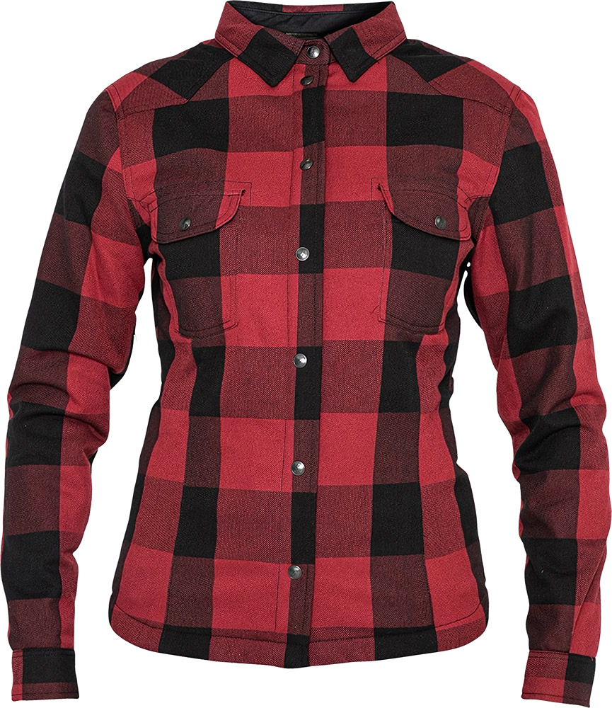 JohnDoeDamenMotorradHemdMotoshirtWomenBlackRed