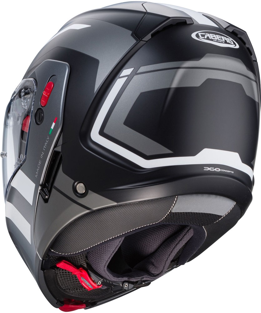 CabergMotorradKlapphelmHorusXRoadMatt-SchwarzGun-Metallic-Wei-XS