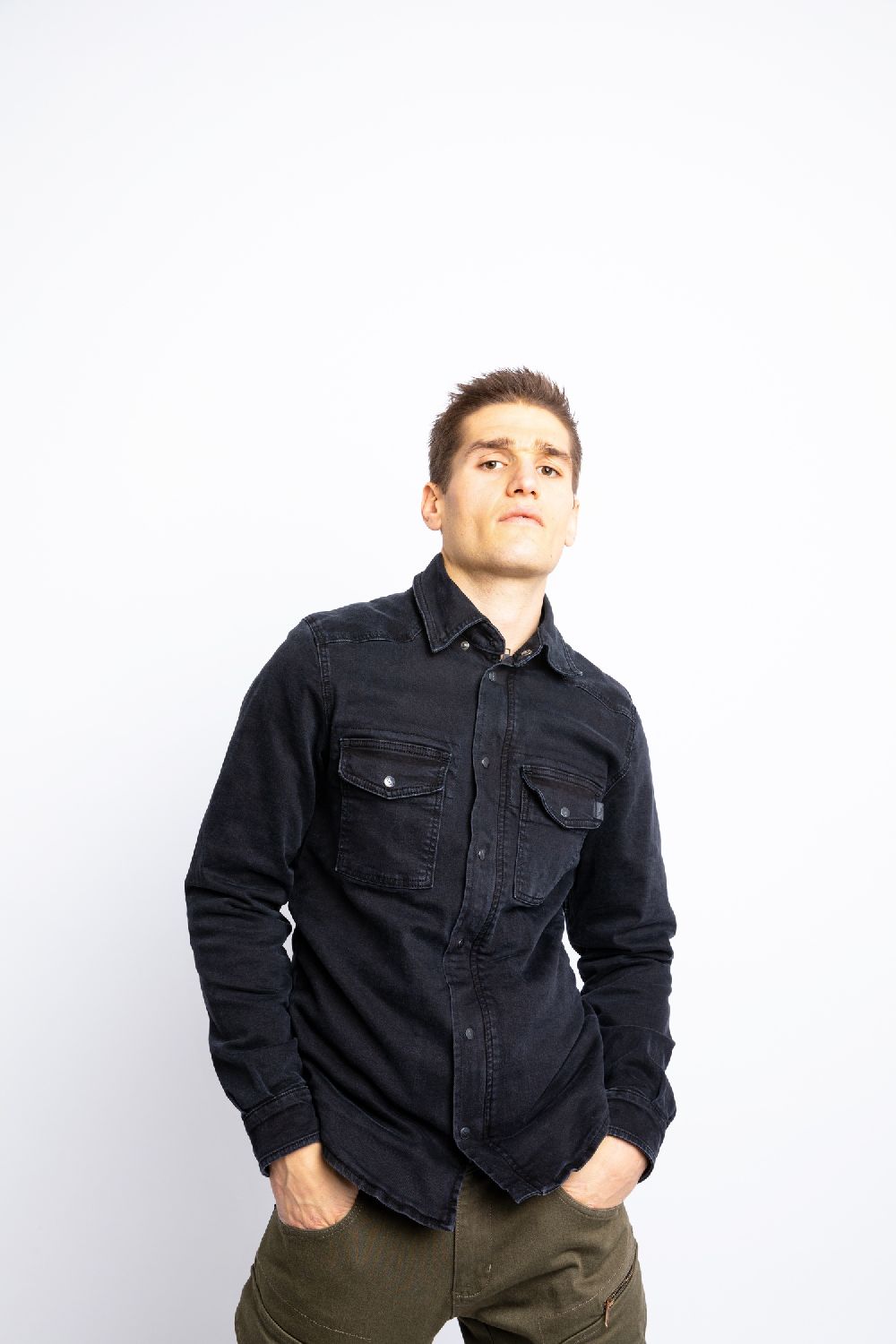 JohnDoeMotorradHemdMotoshirtDenimBlack-XXL