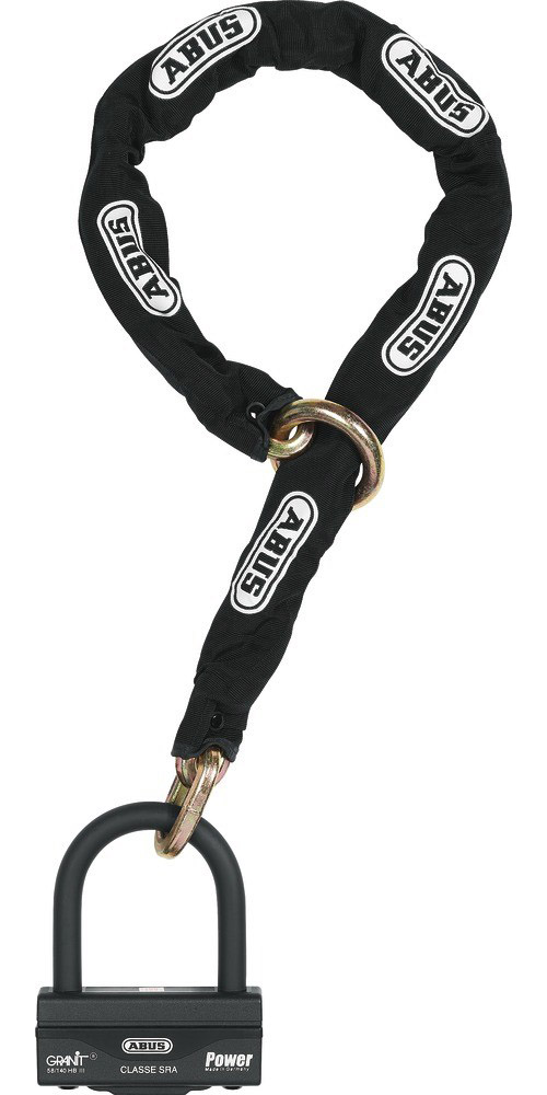 ABUSSchlossGRANIT5812KSBlackLoopSchloss-Ketten-Kombi32870Schwarz